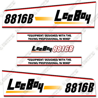 Fits LeeBoy 8816B Decal Kit Asphalt Paver Equipment Decals - 7 YEAR ...