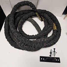 POWER GUIDANCE Nylon Vinyl Dacron 1.5" x 30' Exercise Workout Battle Rope Black
