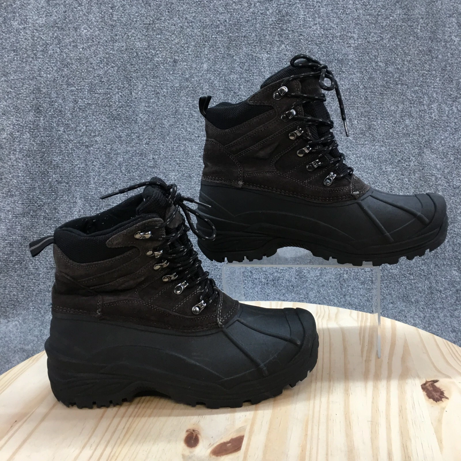 Magellan Outdoors Hiking Boots Mens 9 D Brown Leather Ankle Top Lace Up Ankle