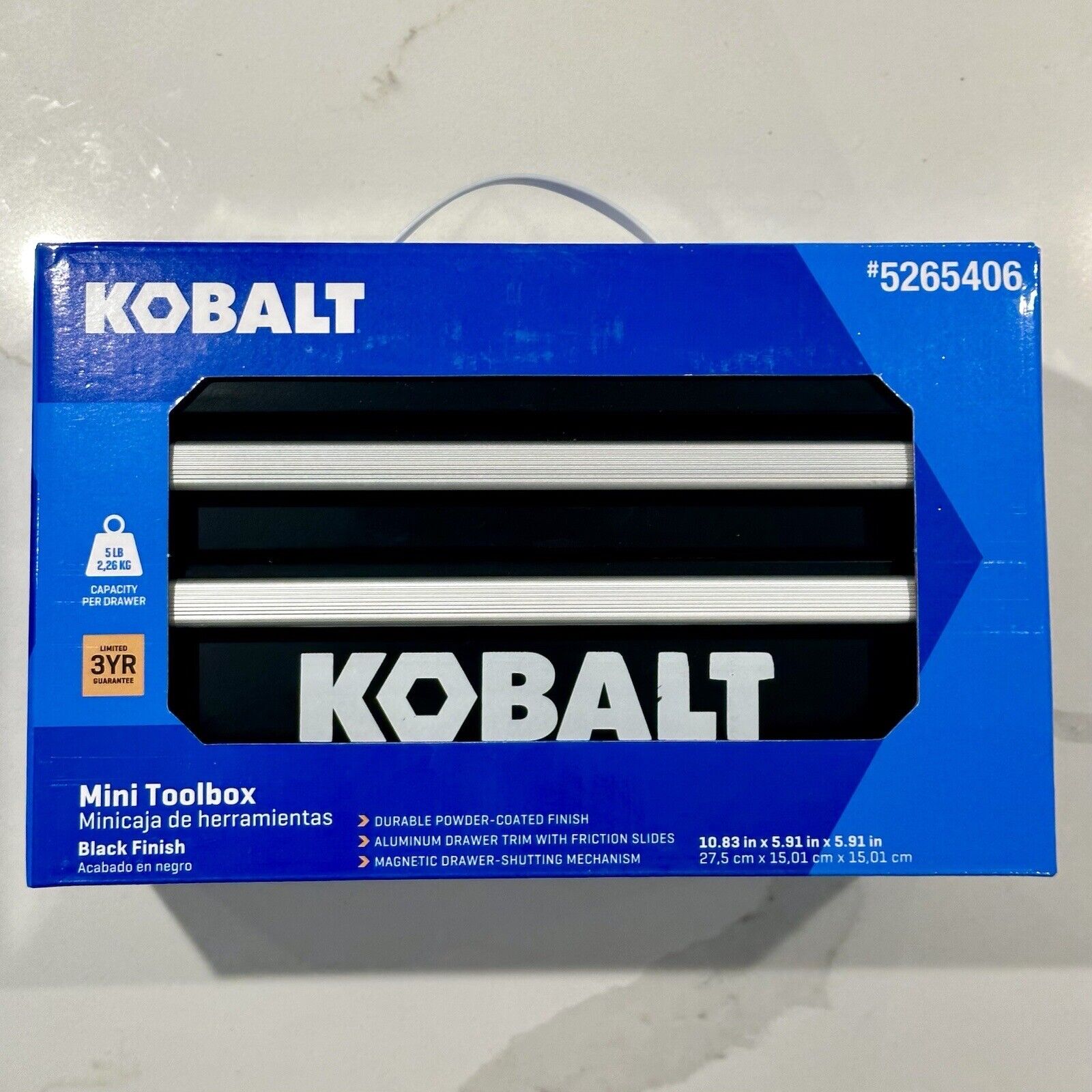 Kobalt Mini 2 Drawer Steel Tool Box - Black (54195) for sale