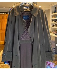 Ralph Lauren Mens Brown Long Trench Coat 38S