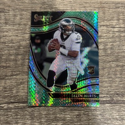 2020 Select Jalen Hurts Dragon Scale /67 Field Level Rookie