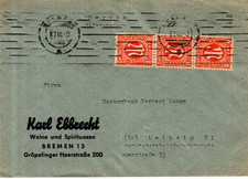 BI - Zone AM - POST list MEF z 3 paskami Brema 08.07.1946