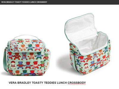 Toasty Teddies Bears Lunch Crossbody Bag Vera Bradley NWT hold 6 pack Plus More