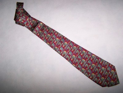 SALVATORE FERRAGAMO KRAWATTE 100% SEIDE VINTAGE SILK TIE MADE IN ITALY