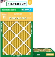Filterbuy 16x30x2 MERV 11 Air Filter Replacement HVAC Furnace