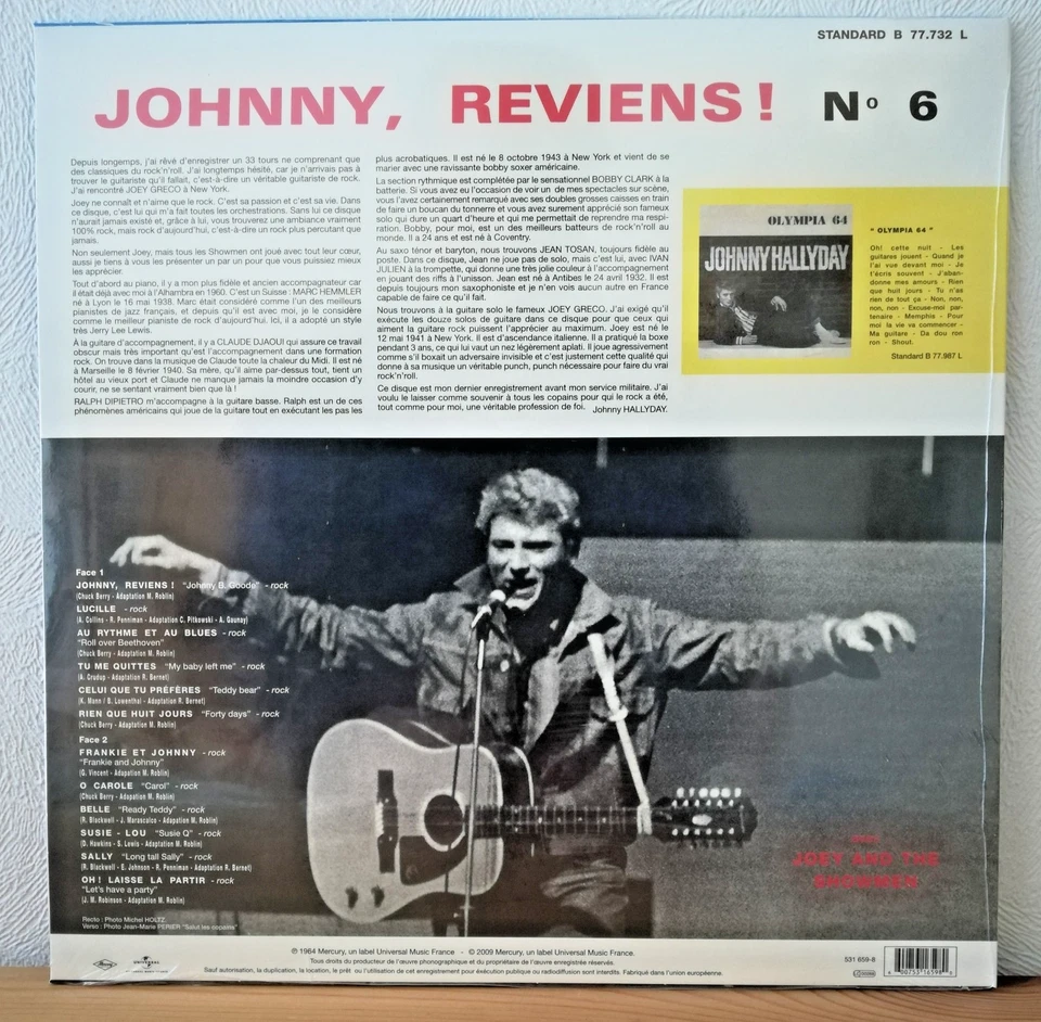 Johnny Hallyday Les Rocks Les Plus Terribles Vinyle 33T LP - Photo 3/4