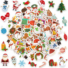 Christmas Foam Stickers Assorted Merry Christmas Shaped Self-Adhesive Sticker