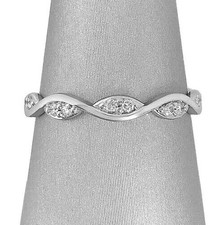 2.4Ct Round Cut Real Moissanite Infinity Enga...