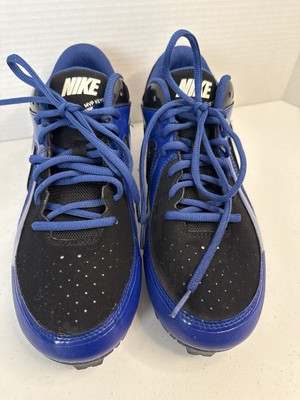 Nike MVP Strike Low Metal Baseball Cleats Mens 9 Blue Black 535841 014