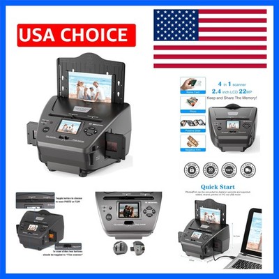 Digital Photo Scanner Slide Scanner Converts 35mm/135 Film Negatives and 3R/4...