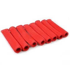 8* 1200° Fiber Spark Plug Wire Sheath Wire Boots Sleeve Heat Shield For SBC BBC^