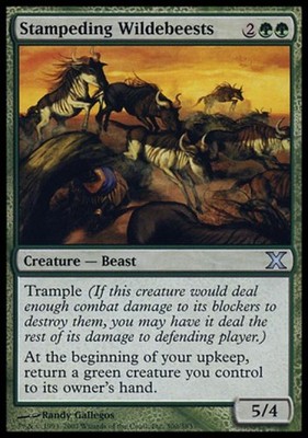 Stampeding Wildebeests - 10E MTG - Light Play