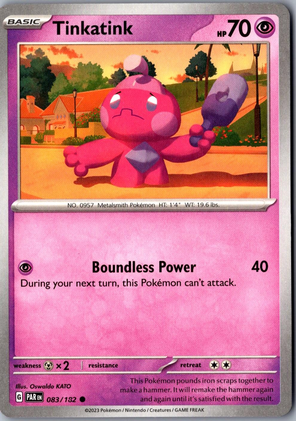 Tinkatink 083/182 Common Paradox Rift Lightly Played Pokemon Card TCG Single