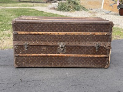 Louis Vuitton Monogram Wardrobe Steamer Trunk Antique Travel Luggage