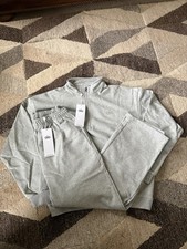 Grey Alo Yoga Quarter zip and Straight leg sweatpants set
