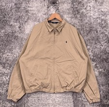 Vintage Polo Ralph Lauren Jacket XL Mens Harrington Full Zip Twill Made USA