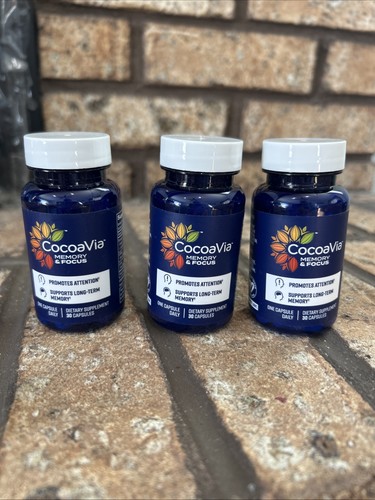 CocoaVia Memory & Focus 3 Bottles 30 Capsules Each | eBay
