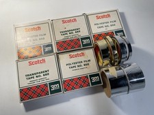 15 ROLLS Scotch POLYESTER FILM TAPE 682  850 Silver, Gold, Clear, New  Used