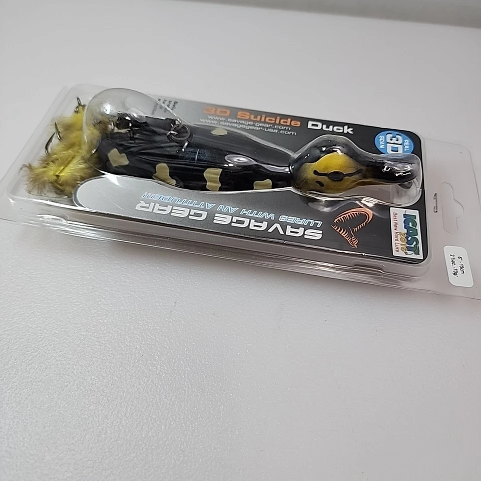 Señuelo Savage Gear 3D 6" madera suicida pato D-150-WD 2,5 oz 70 gr 15 cm nuevo Topwater Foto 3 de 4