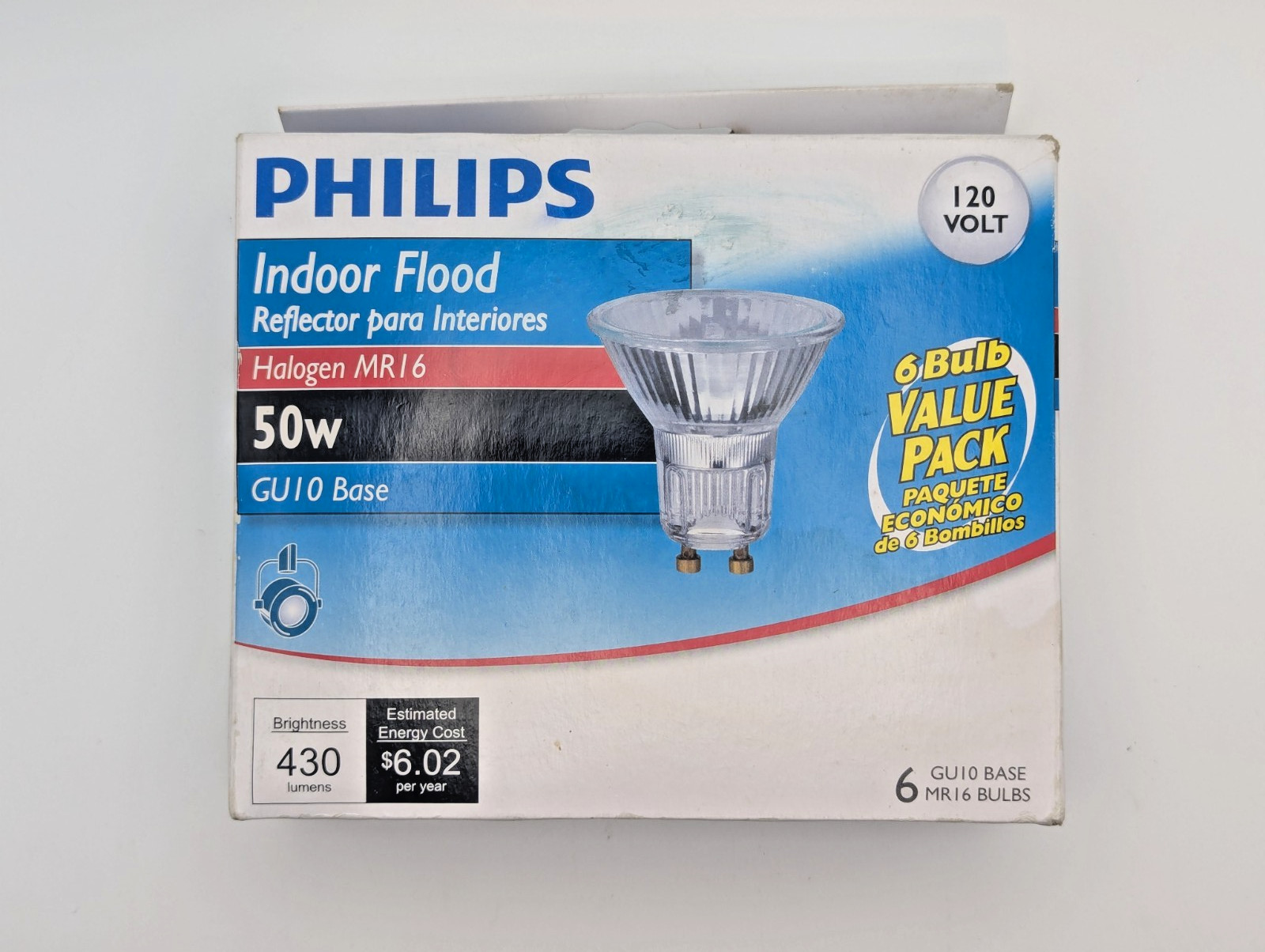 Gu5.3 50w 12v 680 Lumens 6-pack Flood Lamp New