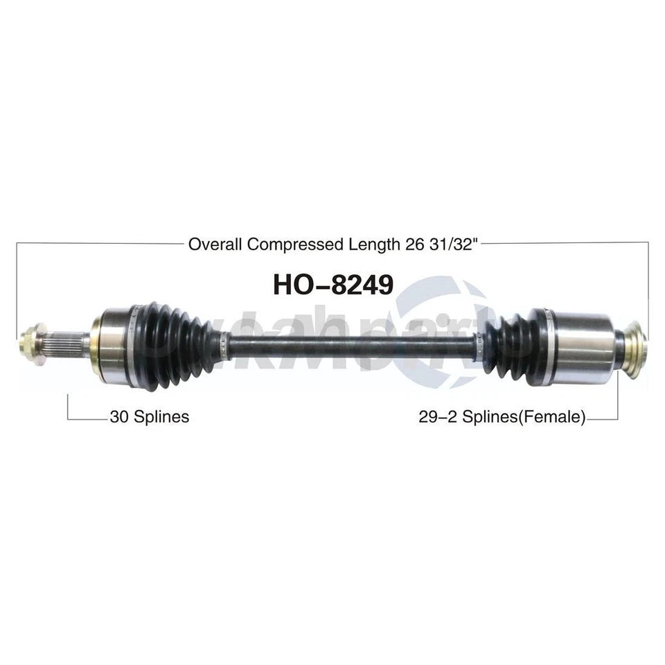 2 Front Driver Passenger CV Axle Joint Half Shaft Fits 2006 2007 Honda Ridgeline - Image 2 of 3