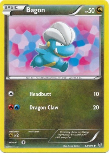 Bagon - 62/101 - Common (Near Mint) Plasma Blast - Dragon Pokémon