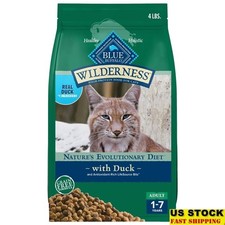 Natural Grain Free Dry Cat Food High Protein Duck Recipe Wellness 4lb Bag New