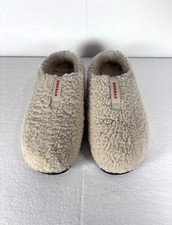 BOMBAS Sherpa Sunday Slippers Cream Ivory White House Shoes Slip-On Women's W8
