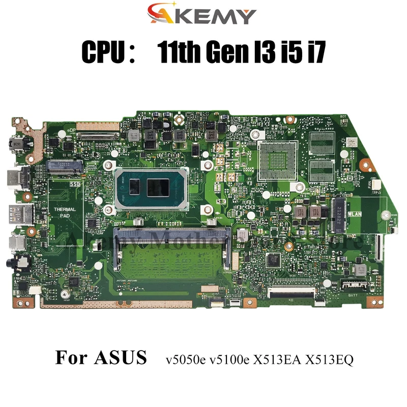 X513EA Motherboard For ASUS v5100e v5050e X513EQ X513EP X513E Mainboard W/CPU