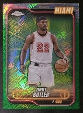 Jimmy Butler 2024-25 Topps Chrome GREEN TOPPS REFRACTOR Insert Card (no.16)