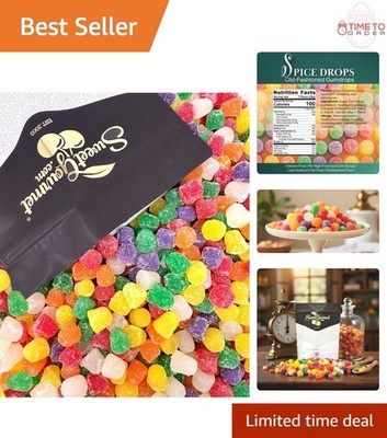 Spice Drops Candy Old-Fashioned Gumdrops 6 Flavors Chewy Sugar-Coated 2.5lb