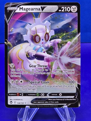 Pokémon SWSH Silver Tempest Magearna V 128/195 Full Art Ultra Rare
