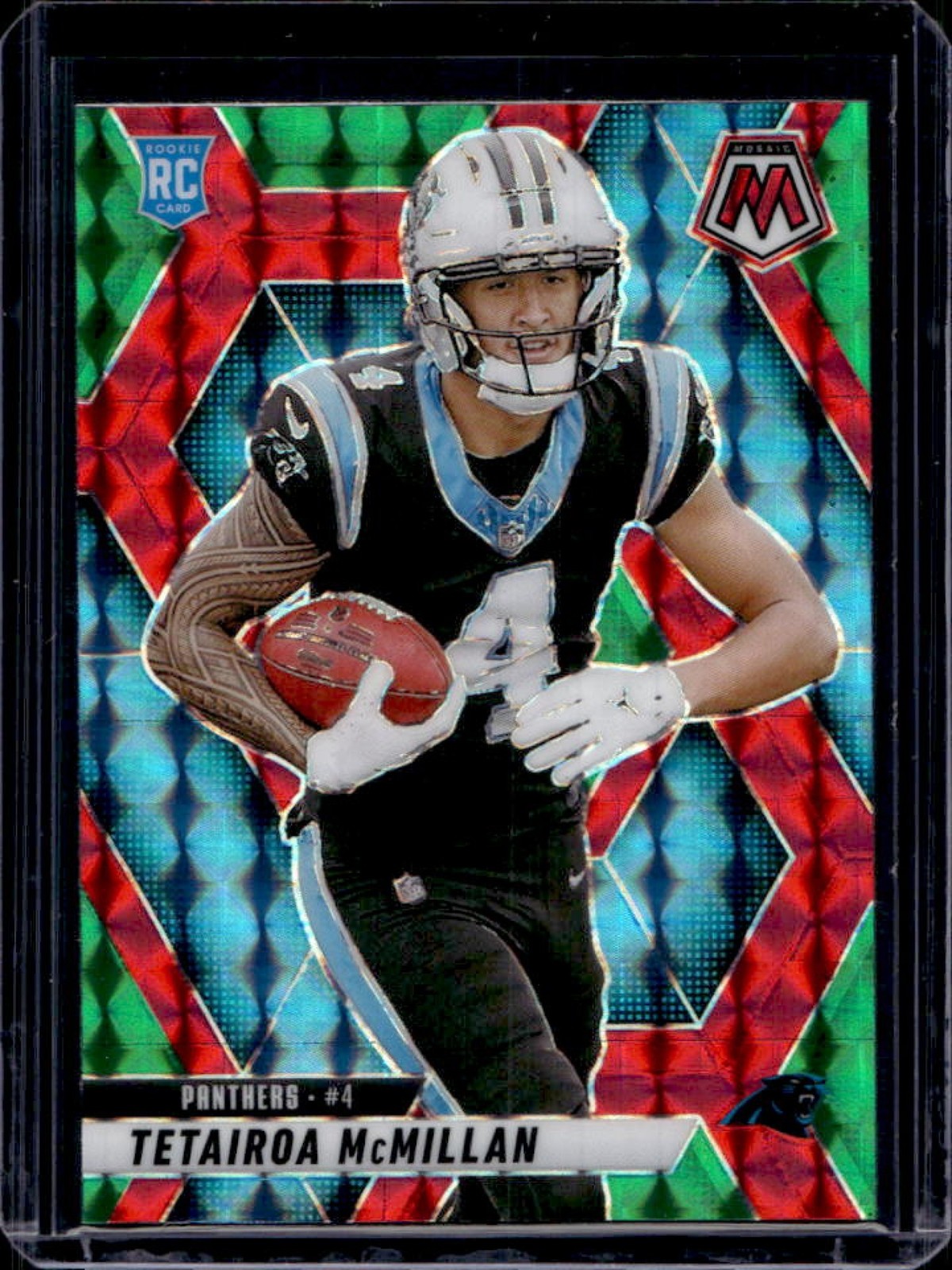 2025 Mosaic Tetairoa McMillan Rookies RC Choice Red & Green Prizm #309 Panthers