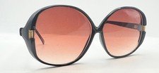Vintage Foster Grant Black Oval Oversized Sunglasses Frames