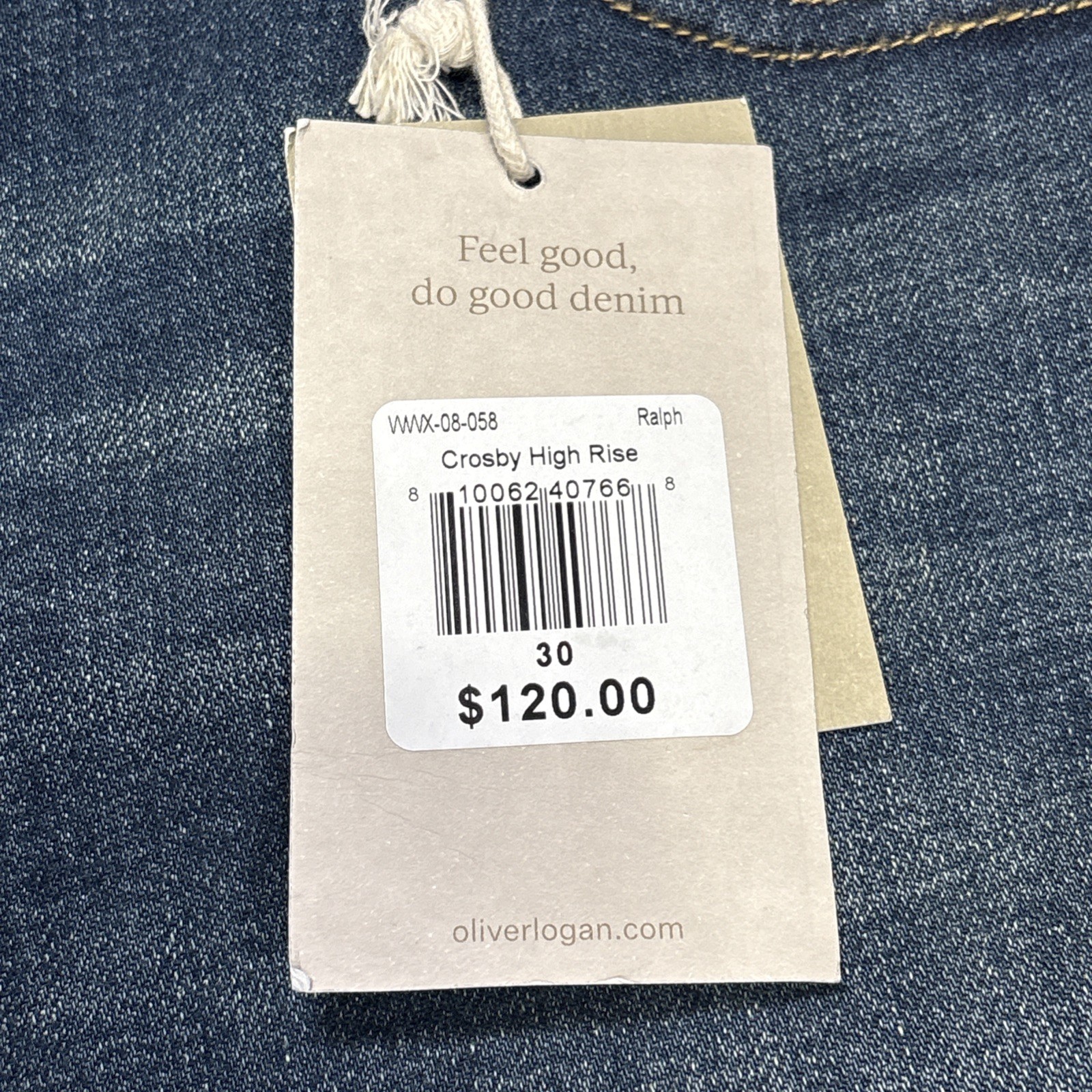 Oliver Logan Jeans Women's 30 The Crosby High Rise Raw Hem Fits 31 X 29.5 NEW - View 5