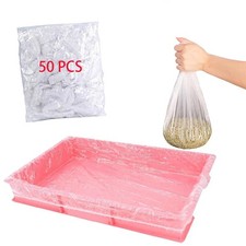 50 Pcs Disposable Rabbit Cage Liner Quick Cleanup Litter Box Liners Bags
