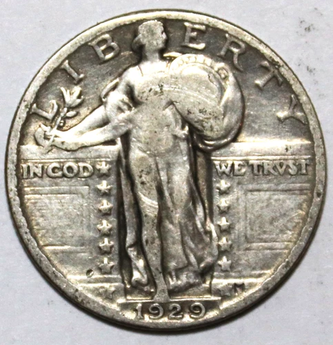 1929-P Standing Liberty Quarter - Very Good - #9844D FREE SHIPPING