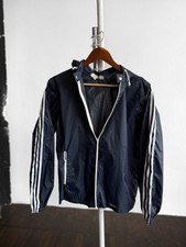 Adidas Vintage 70s 80s Jacket Blue Made in France Unisex Hooded Windbreaker