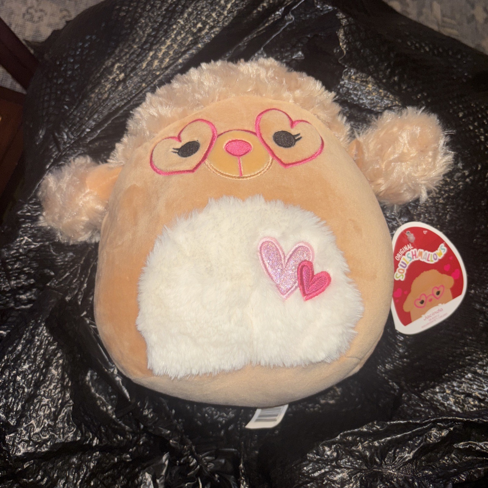 Squishmallow Jacinda the Poodle Plush with Heart Glasses NWT Stuffed Animal
