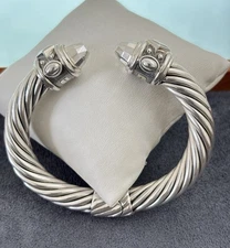 David Yurman Sterling silver 10mm Renaissance Cable Bracelet-Medium 