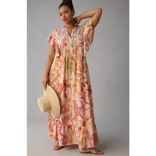 Anthropologie Maeve The Cassandra Maxi Dress Floral Multicolor Size Small