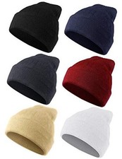 Geyoga 4/Pack Beanie Hats Pack for Men Women Winter Hats 6 Classic Colors