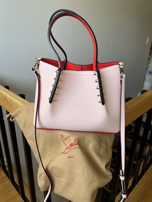 Christian Louboutin Pink Pebble Leather Cabata Tote Handbag