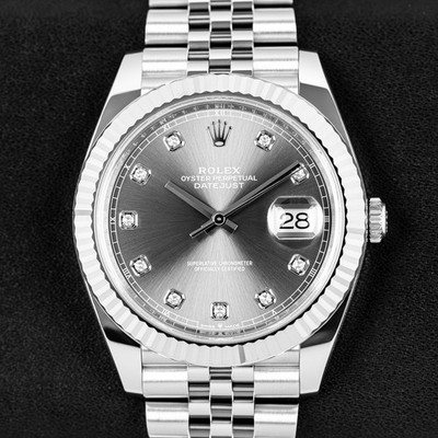 Rolex Datejust 126334 Silver Jubilee Bracelet with Silver Bezel