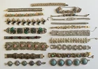 Vintage Designer Costume Jewelry Bracelet Lot Of 19 Florenza, Selini, And More
