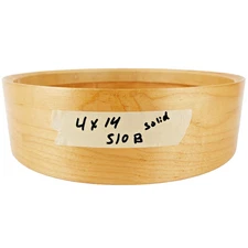 Vintage 4x14 Solid Maple Single Ply Unibody Reinforced Snare Drum Shell -Beveled