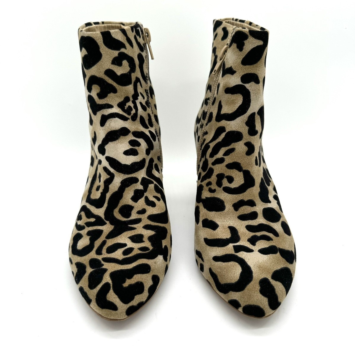 Band Of Gypsies Andrea Leopard Print Booties Sz Ankle Boot