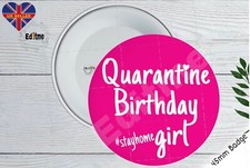 Lockdown happy birthday badge her 58mm badge ...