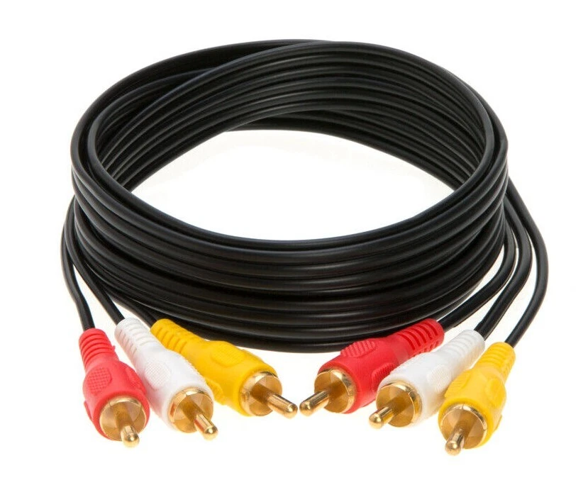 3 RCA Male to 3 RCA Male Cable Audio/Video TV DVD VCR Composite Multi-Pack LOT - Image 4 of 4